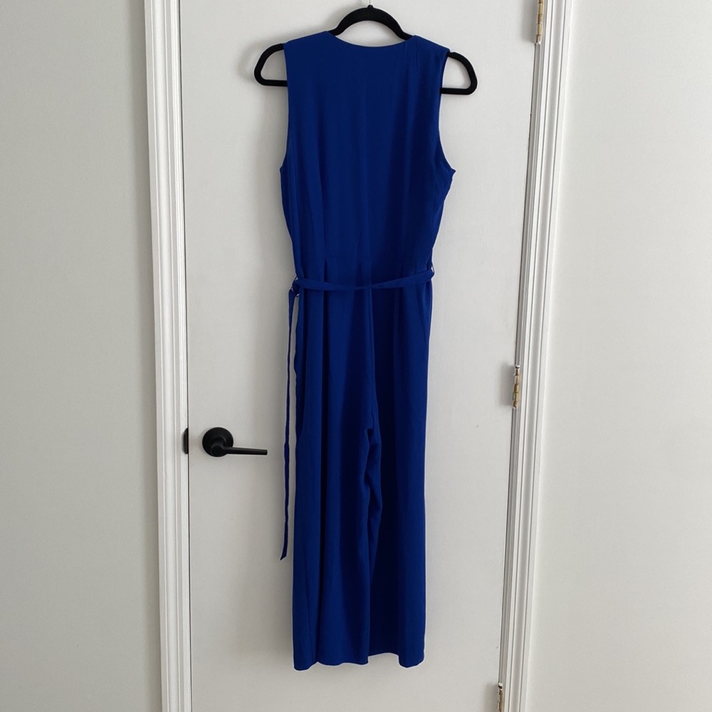 MICHAEL Michael Kors Twilight Blue D Ring Belt Cropped Pant Jumpsuit - Picture 10 of 16